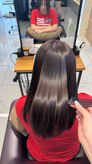 ロング カラー RUKA/透明感 カラー/髪質改善のヘアスタイル