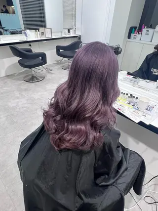 カラー REN🤍ハイトーン ×韓国レイヤーのヘアスタイル