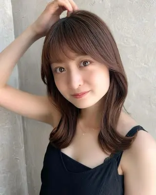 セミロング 🧡くびれヘア/前髪 顔周り🧡久原結衣のヘアスタイル