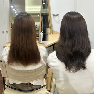 セミロング カラー 🩷仙台/暖色/ 艶カラー/えれな🩷のヘアスタイル