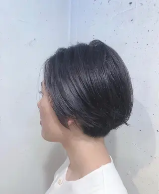 ショート ボブ/縮毛/レイヤー モトナリのヘアスタイル