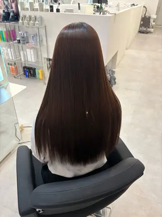 ロング パーマ ヘアアレンジ JUNO韓国ヘア MIAN.⋆𝜗𝜚のヘアスタイル