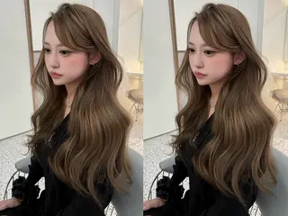 セミロング 🎀ダブルカラー/ 透明感カラー/翼🎀のヘアスタイル