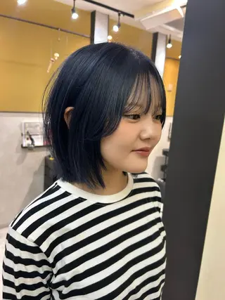 ミディアム カラー hub hair レイヤー/ナチュラルのヘアスタイル