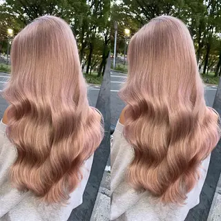 ロング カラー ブリーチ 透明感HIDEのヘアスタイル