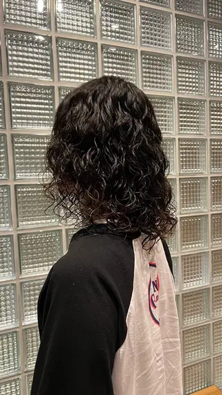 ミディアム パーマ メンズ fifth PARK HIN★T★のヘアスタイル