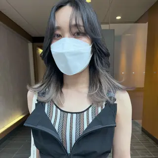セミロング カラー 堺 鳳 ママ美容師 yukariのヘアスタイル