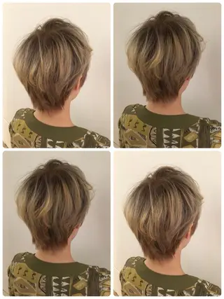 ショート ハイトーンブリーチ 土坂　由志【京都】のヘアスタイル
