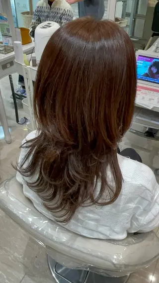 ロング レイヤー×ハイライト 🌷RINA🌷のヘアスタイル