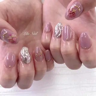 ネイル モチの良さ◉ フィルインネイル♡のネイルデザイン