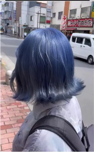 セミロング カラー 町田ブリーチ特化 MANATOのヘアスタイル