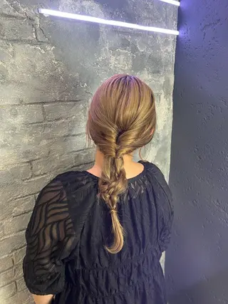 ヘアアレンジ 韓国ヘア✨グレージュ カラーasamiのヘアスタイル
