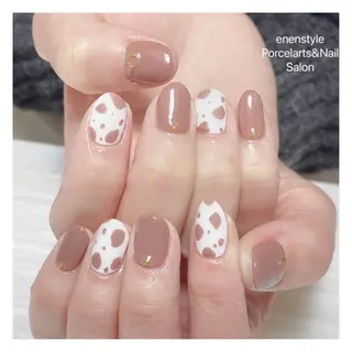 ミディアム ネイル 🐾enen style 🐾のネイルデザイン