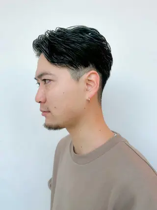 ショート パーマ メンズ💈毛流れパー マ✨メンズカット吉田のヘアスタイル