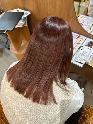 セミロング カラー 青山 健のヘアスタイル
