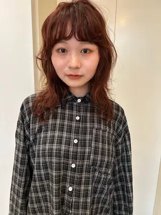 ミディアム カラー 無料カットモデル募集 / 涼 乃のヘアスタイル