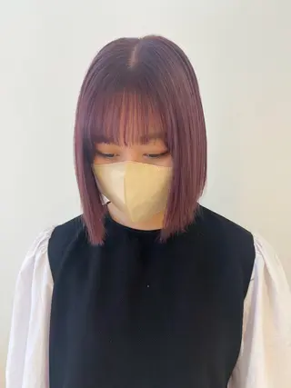 ショート カラー 🤍髪質改善/酸熱× 艶カラー🤍🫧リサのヘアスタイル