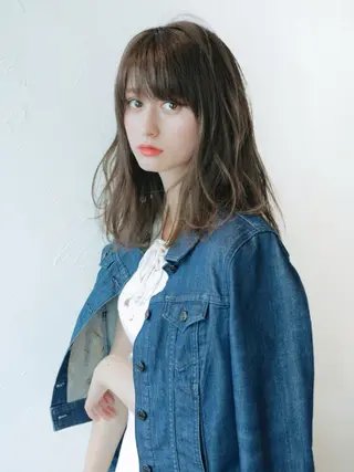 セミロング 左藤健人 デジタルパーマ/縮毛のヘアスタイル