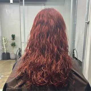 ロング カラー パーマ 浅野 桃代のヘアスタイル