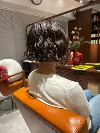 ミディアム ナチュラルレイヤー/ ボブパーマ/カネコのヘアスタイル