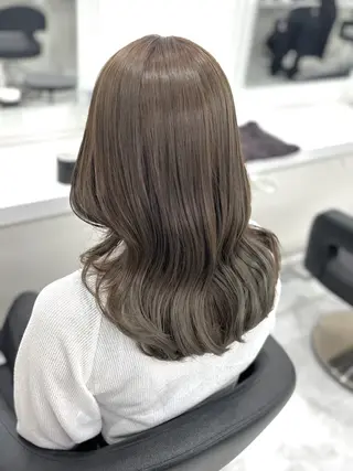 セミロング カラー ヘアアレンジ 垢抜け透明感 カラー🪽ྀི🤎のヘアスタイル