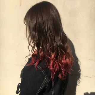 ロング カラー ヘアアレンジ ミドウチ アヤカのヘアスタイル