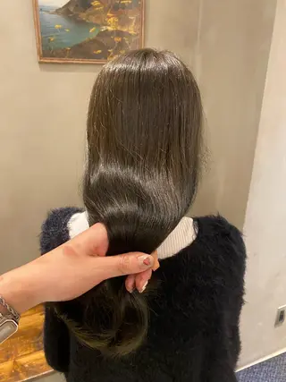 セミロング 新宿/顔周りカット +レイヤー＝しずく♩のヘアスタイル