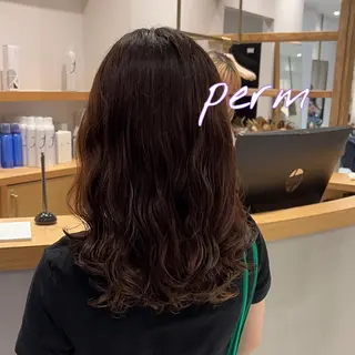 セミロング パーマ パーマ/髪質改善 【榎本千夏】のヘアスタイル