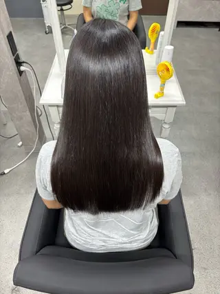 ロング かがみ/メンテナンス カット無料のヘアスタイル
