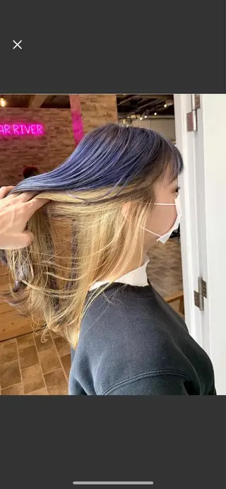 セミロング カラー ヘアカラー&縮毛矯正 STAR☆RIVERのヘアスタイル