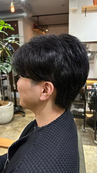 ショート パーマ メンズ くせ毛特化・縮毛矯正 メンズパーマ・笠原のヘアスタイル