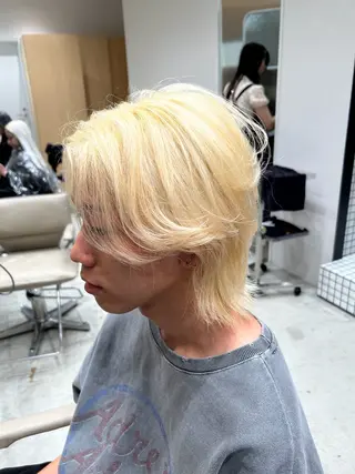 カラー メンズ ホワイトカラー☁️/ Yuya/ハイトーンのヘアスタイル