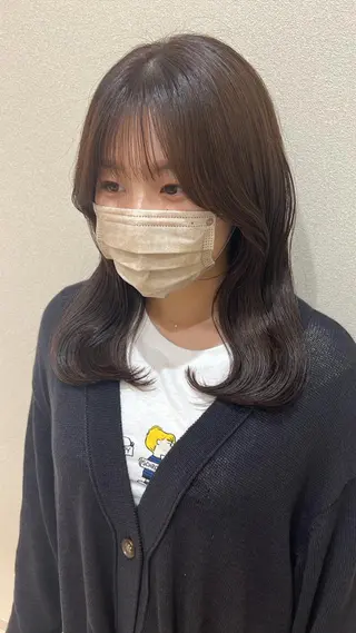 ミディアム カラー 外国人対応 佐久間のヘアスタイル