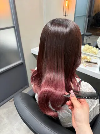 ロング カラー 木村 智美のヘアスタイル