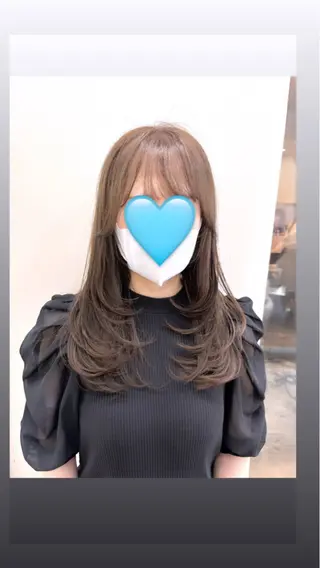 セミロング コトネ🫧 韓国風レイヤーカットのヘアスタイル