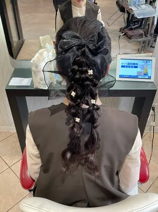 ヘアアレンジ 艶カラー/ブリーチ /アレンジ/特化🫧のヘアスタイル