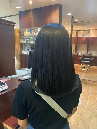 ミディアム サプリームヘア 飯田みち瑠のヘアスタイル