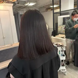 ミディアム カラー 【渋谷で人気】艶髪× 髪質改善/ツヤカラーのヘアスタイル