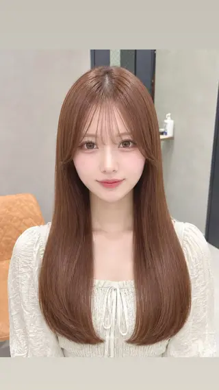ロング カラー うる艶カラー 顔周りカット♡ikuのヘアスタイル