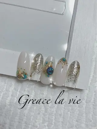 ロング カラー ネイル マツエク・マツパ Greace  la vieのネイルデザイン
