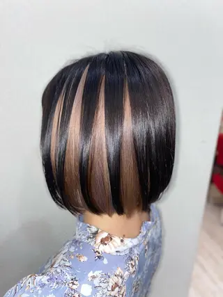 ショート ゆぴ☾‪/推しカラー /ハイトーンのヘアスタイル