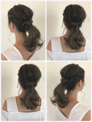 ミディアム カラー パーマ ヘアアレンジ メンズ 豊橋美容院 ソンリエのヘアスタイル