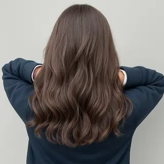 セミロング カラー 横山 亮太のヘアスタイル