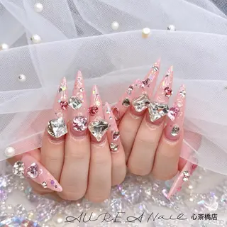 ネイル H-nail ロング/3D/Y2Kのネイルデザイン