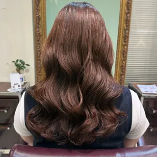 セミロング パーマ 韓国風パーマ🌿コテ 巻き風パーマ/るいのヘアスタイル