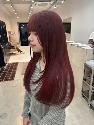 セミロング カラー メンズ 艶ブリーチなしカラー 🐹🤍ナナカのヘアスタイル