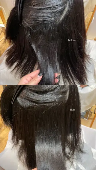 ミディアム 艶カラー/縮毛矯正 🩰chihiroのヘアスタイル