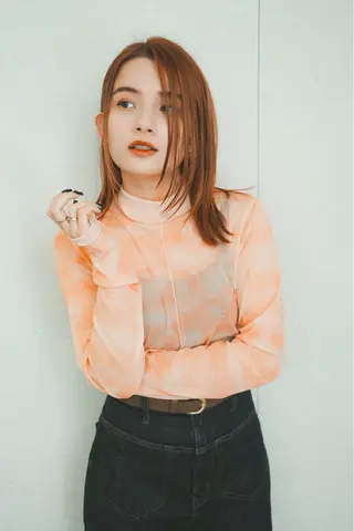 セミロング カラー レイヤーカット 赤み消し　店長/大和のヘアスタイル