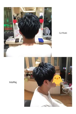 ショート メンズ 白浜 サキのヘアスタイル