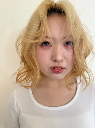 カラー ボブ&寒色🎐ᩚ 短髪 COCOROのヘアスタイル